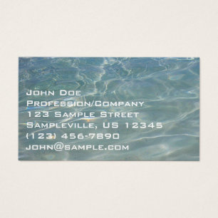 Cartes De Visite Eau des Caraïbes Bleu Abstrait Nature
