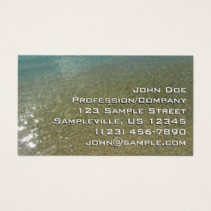 Cartes De Visite Eau sur la plage I Photographie de nature abstrait