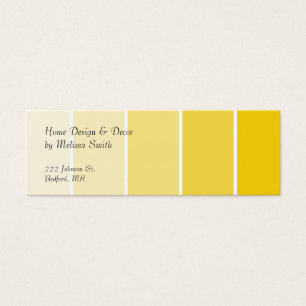 Cartes De Visite Échantillons de peinture jaune soleil