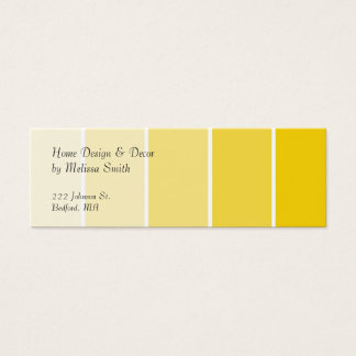 Cartes De Visite Échantillons de peinture jaune soleil
