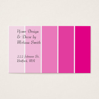 Cartes De Visite Échantillons de peinture rose vif