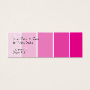Cartes De Visite Échantillons roses lumineux de peinture