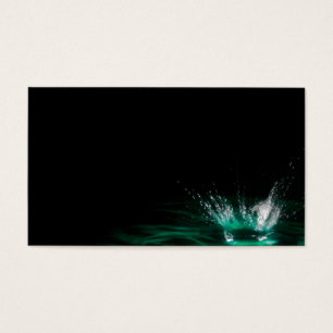 Cartes De Visite Éclaboussure de gouttelette d'eau sur l'arrière