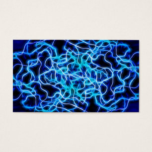 Cartes De Visite Éclair électrique néon bleu Tesla Coil