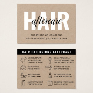 Cartes De Visite Eco Premium Kraft Prolongations de cheveux post-so