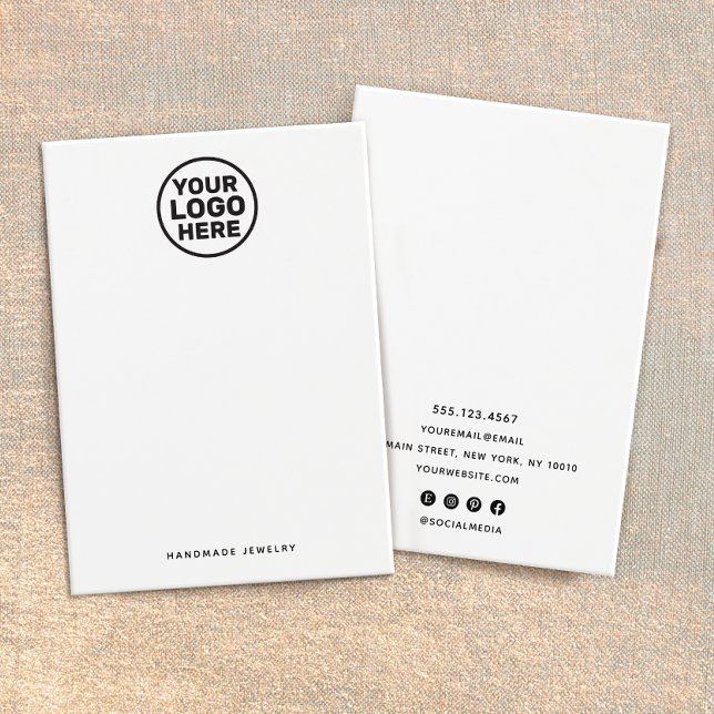 Cartes De Visite Écouter Ajouter le support d'affichage du logo (Créateur téléchargé)