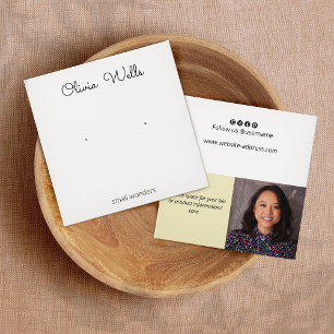 Cartes De Visite Écouter Photo Social Media Display Card