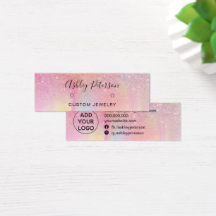 Cartes De Visite Écran à boucles d'oreilles à parties scintillant a
