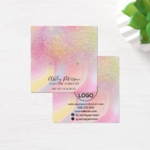 Cartes De Visite Écran à boucles d'oreilles à parties scintillant a
