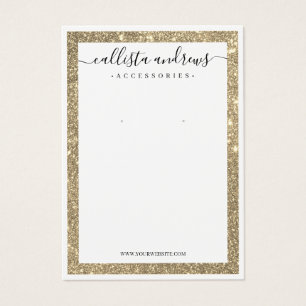 Cartes De Visite Ecran à oreille Cursive de bordure Parties scintil