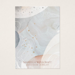 Cartes De Visite Écran Abstrait de collier d'aquarelle douce