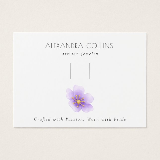 Cartes De Visite Écran Barrette violet Sakura Blossom (Devant)