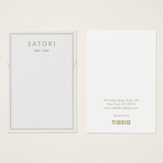 Cartes De Visite Écran Bracelet à bordure gris clair (Devant & derrière)