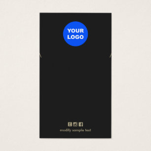 Cartes De Visite Écran bracelet en noir ordinaire Ajouter un logo