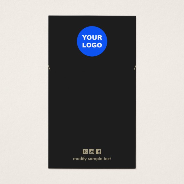 Cartes De Visite Écran bracelet en noir ordinaire Ajouter un logo (Devant)