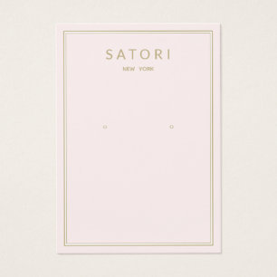 Cartes De Visite Écran de bijoux à bordure rose pâle