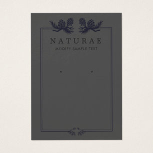 Cartes De Visite Écran de bijoux à oreille Vintage Terre noire
