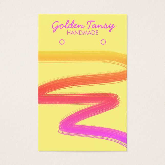 Cartes De Visite Écran de bijoux de collier d'oreille en encre de n (Devant)