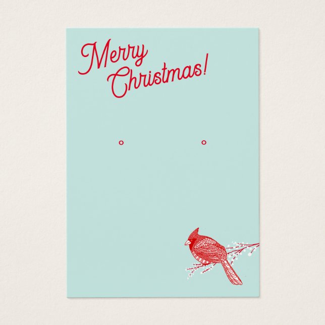 Cartes De Visite Écran de bijoux de Noël Cardinal (Devant)