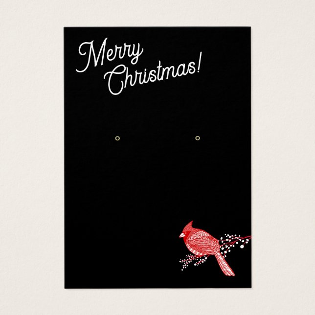 Cartes De Visite Écran de bijoux de Noël Cardinal (Devant)