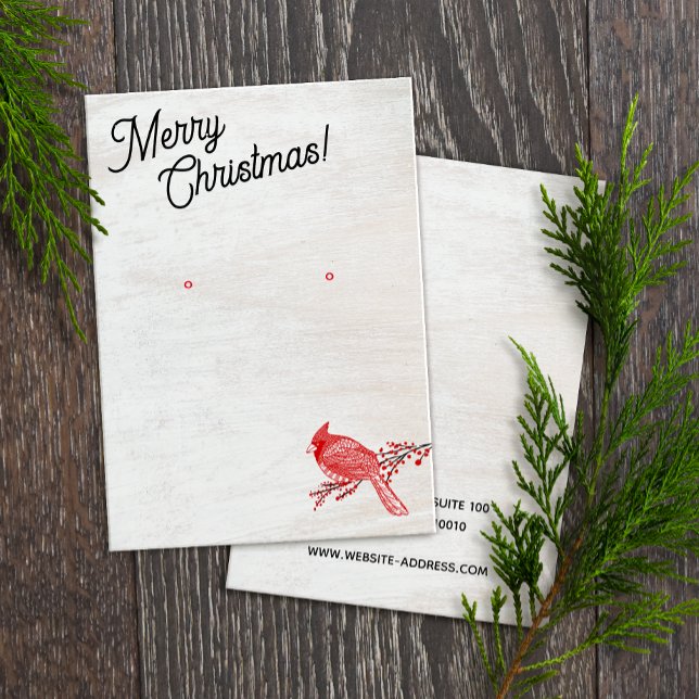 Cartes De Visite Écran de bijoux de Noël Cardinal d'hiver (Créateur téléchargé)