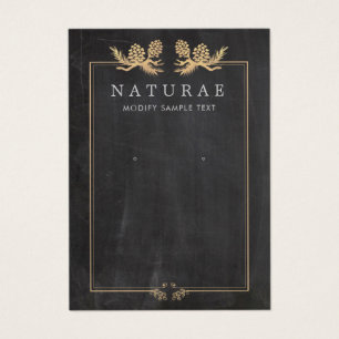 Cartes De Visite Écran de bijoux Rustique Vintage Pine Cônes
