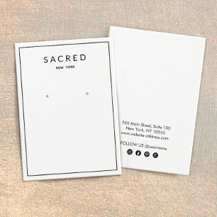 Cartes De Visite Écran de bijoux simple blanc moderne