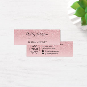 Cartes De Visite Écran de boucles d'oreilles rose parties scintilla