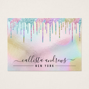 Cartes De Visite Écran de bracelet à Parties scintillant holographi