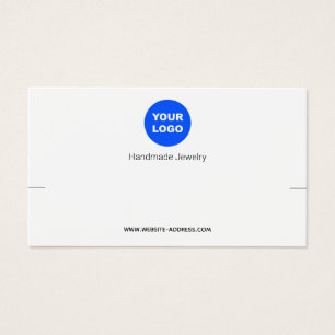 Cartes De Visite Écran de bracelet blanc de logo personnalisé