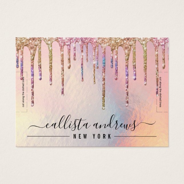 Cartes De Visite Écran de bracelet Holographique pour Parties scint (Devant)