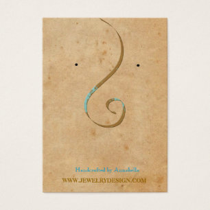 Cartes De Visite Écran de collier à bijoux à oreille personnalisé