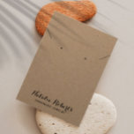 Cartes De Visite Écran de collier Rustique Kraft<br><div class="desc">Des Bijoux Rustiques Kraft Équipant Des Cartes D'Affichage En Collier.</div>