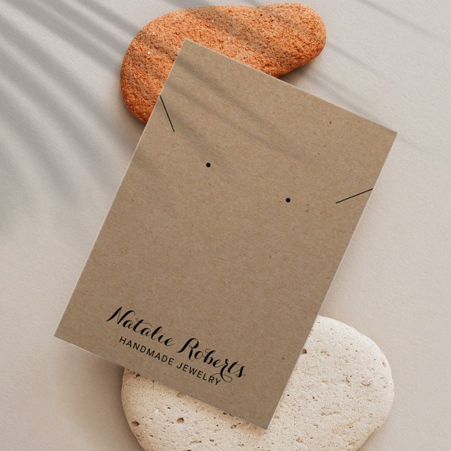 Cartes De Visite Écran de collier Rustique Kraft (Créateur téléchargé)