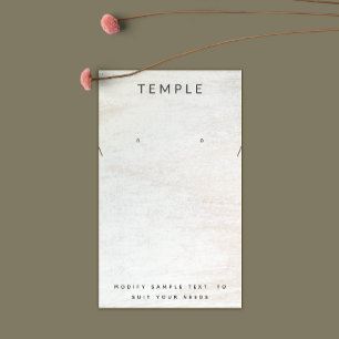 Cartes De Visite Écran de collier simple en bois blanc