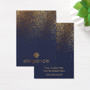 Cartes De Visite Écran de garde de minuit Logo Gold Confetti