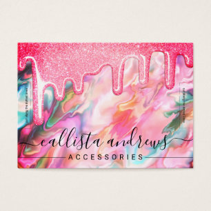 Cartes De Visite Écran de Parties scintillant de perle de corail Op