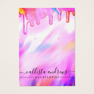 Cartes De Visite Écran de Parties scintillant Holographique Unicorn