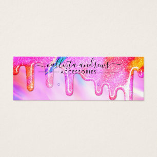 Cartes De Visite Écran de Parties scintillant Holographique Unicorn