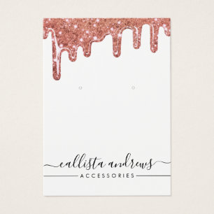 Cartes De Visite Écran de Parties scintillant rose Gold Chunky