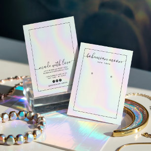 Cartes De Visite Écran d'écoute de script holographique moderne