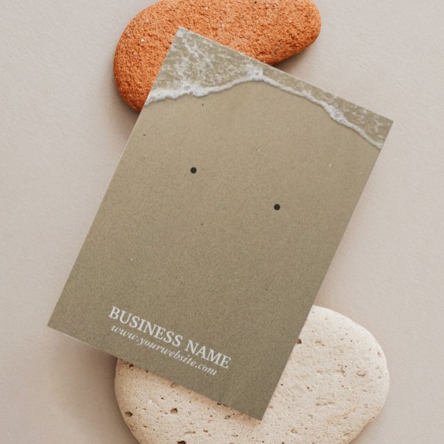 Cartes De Visite Écran d'été Plage d'eau et de sable (Créateur téléchargé)