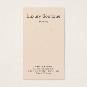 Cartes De Visite Écran d'oreille à la crème minimale simple