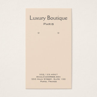 Cartes De Visite Écran d'oreille à la crème minimale simple