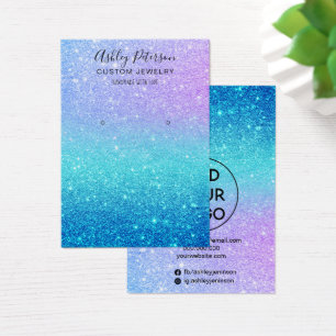 Cartes De Visite Écran d'oreille à parties scintillant de sirène bl