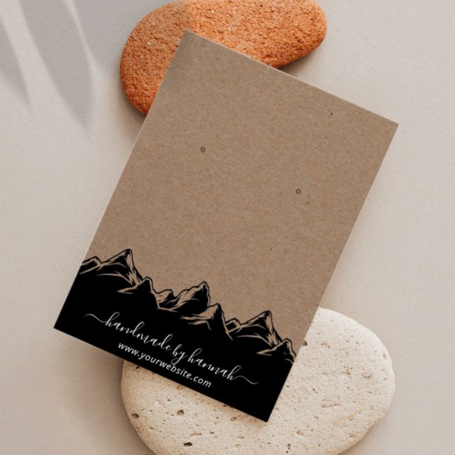 Cartes De Visite Ecran d'oreille artisanal Rustic Mountains Skyline (Créateur téléchargé)