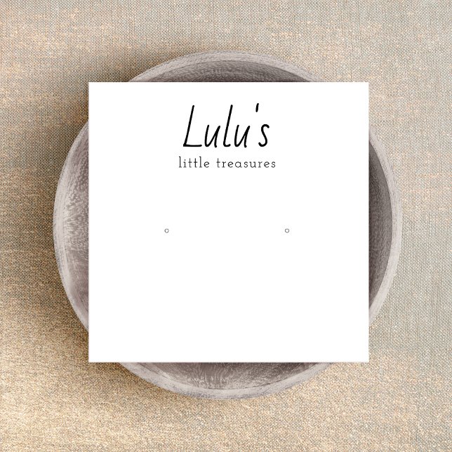 Cartes De Visite Écran d'oreille blanc très simple (Créateur téléchargé)