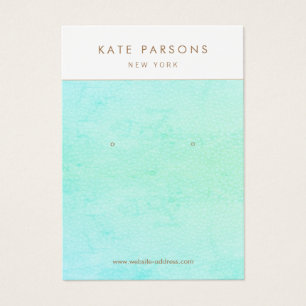 Cartes De Visite Écran d'oreille bleu turquoise Aqua