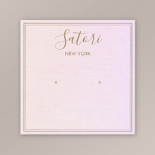 Cartes De Visite Écran D'Oreille De L'Ombre Rose Subtil