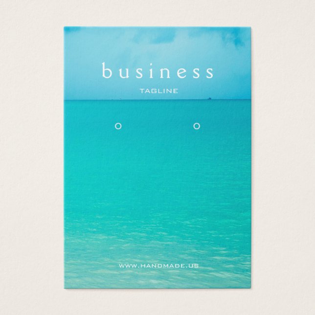 Cartes De Visite Écran d'oreille de plage d'été (Devant)